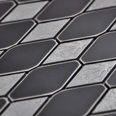 Premium Metal Octagon Silver Black Mosaic Tile for Kitchen Backsplashes, Wall, Bathroom Tile